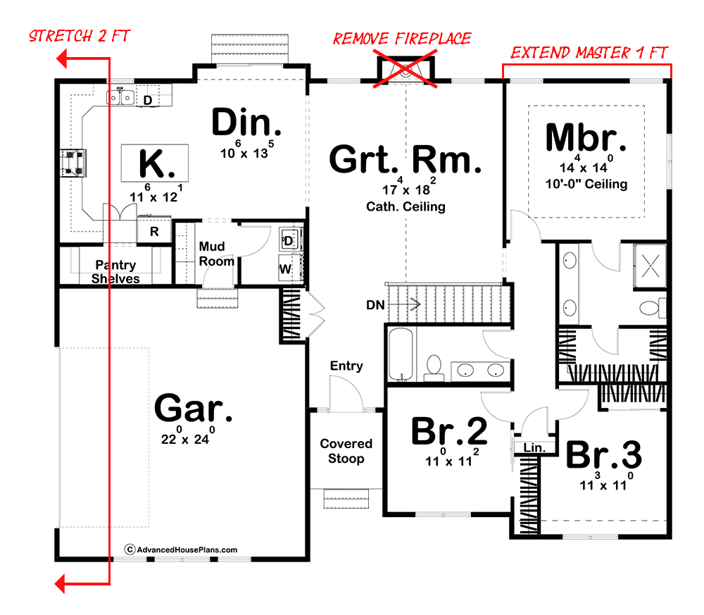 House Plan Modification Markup