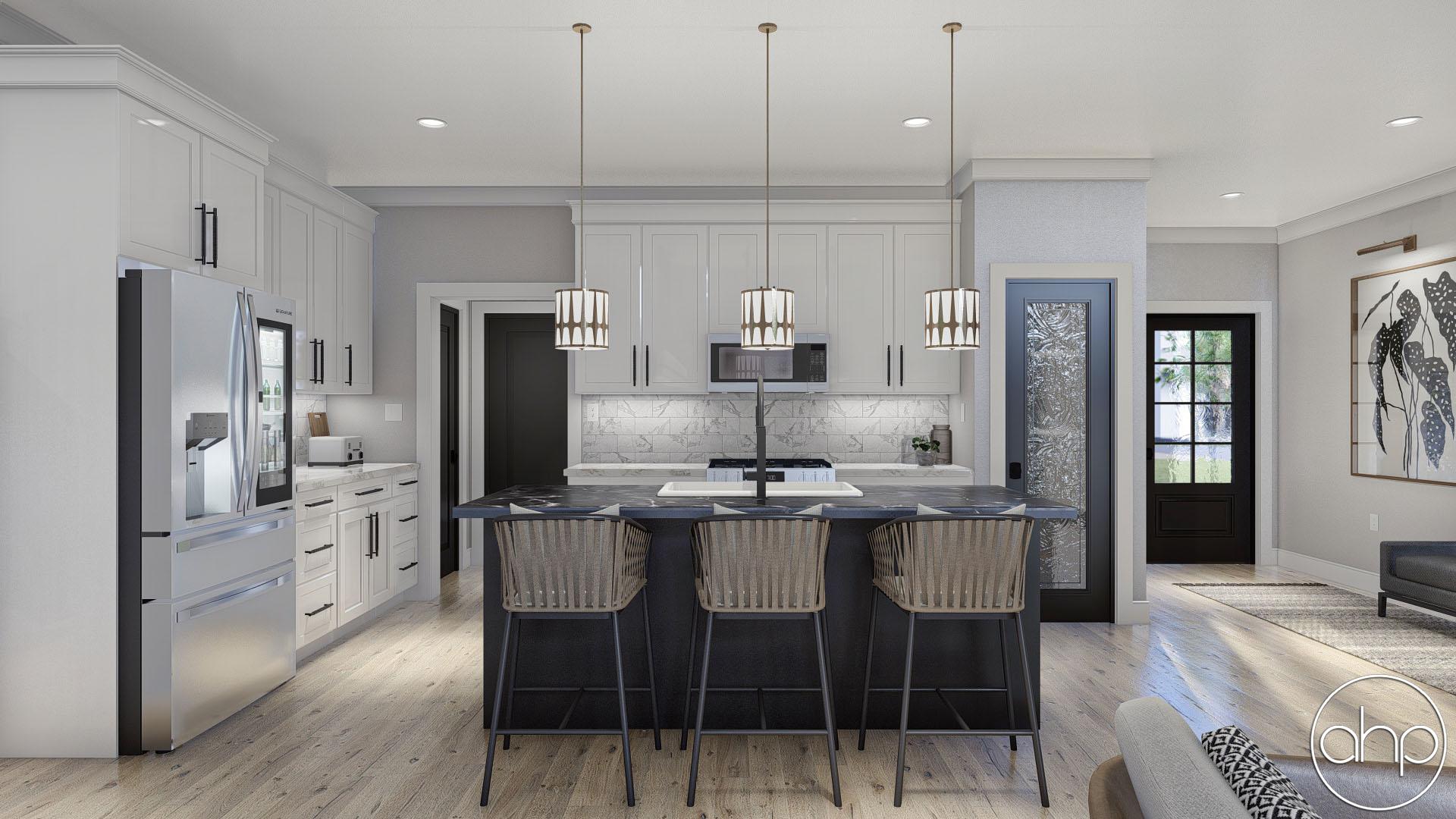 Wilshire: Modern Farmhouse Style Duplex Plan interior