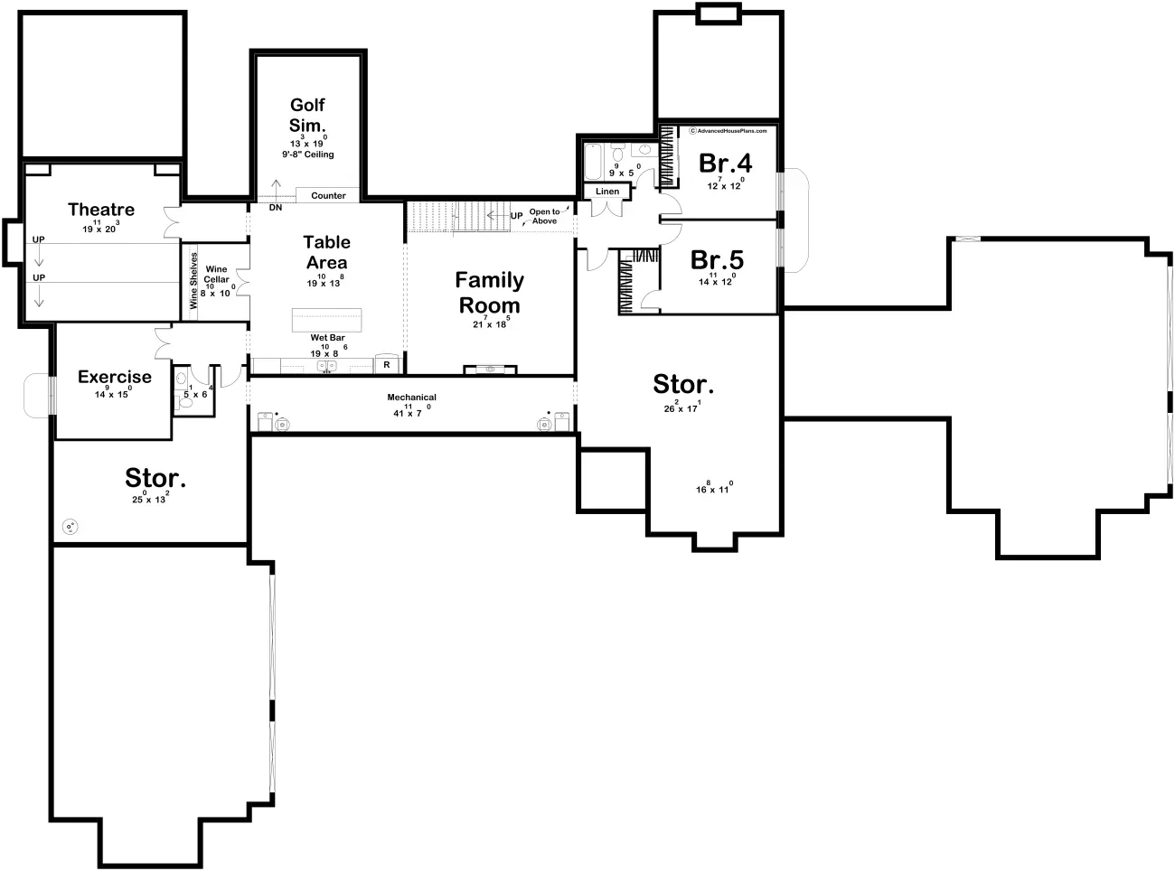 Basement floor plan