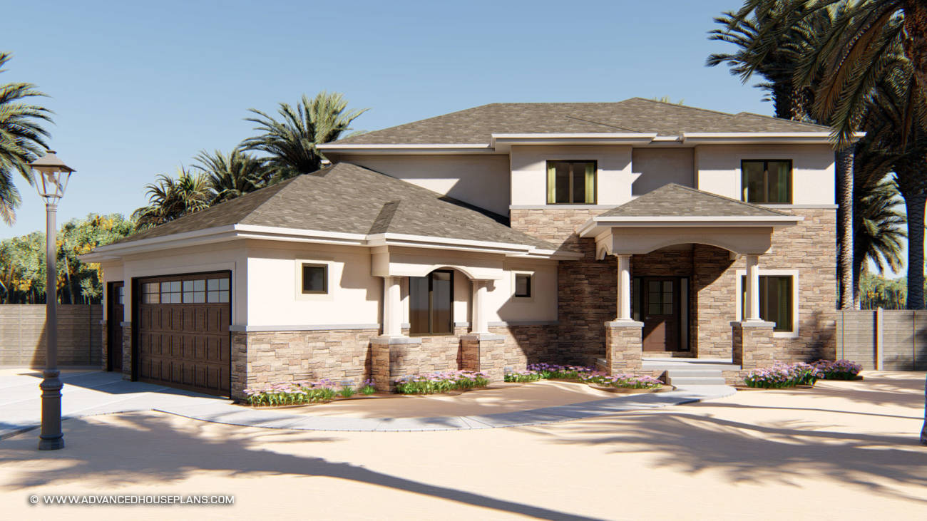 2 Story Mediterranean House Plan | Sedona