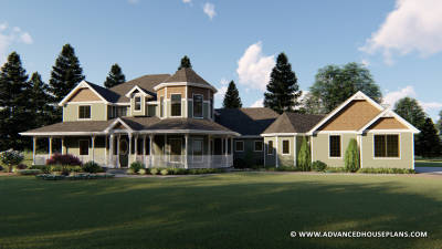 1.5 Story Victorian House Plan | Isabelle