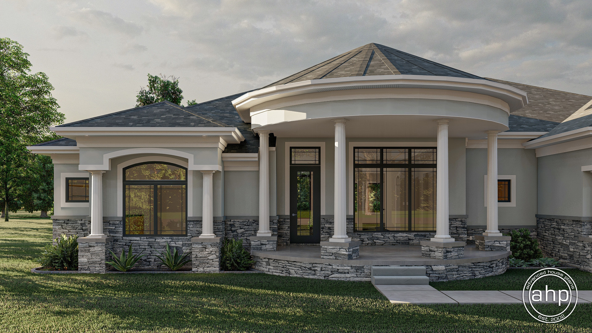 1 Story Mediterranean House Plan | Bellamare