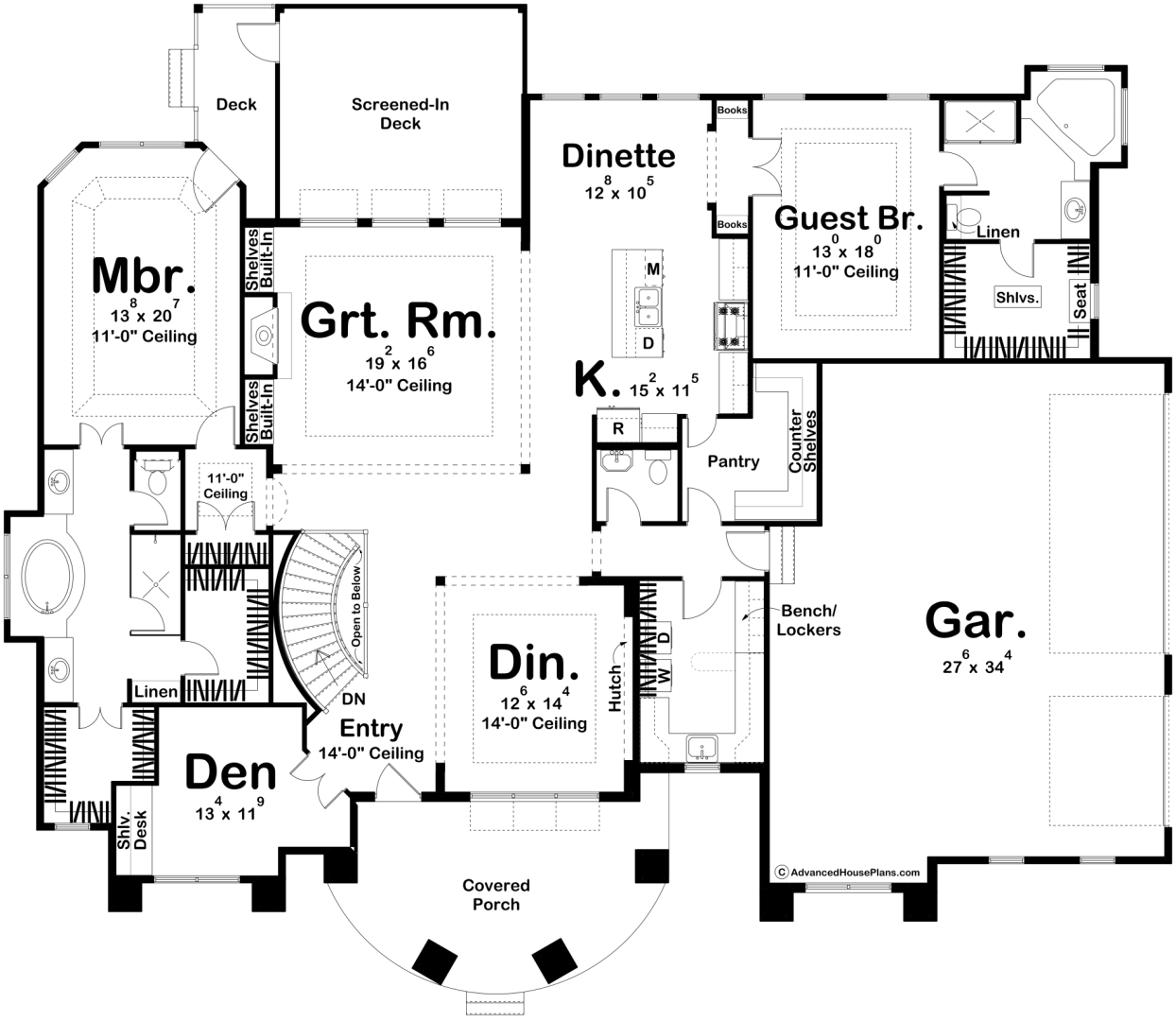 1 Story Mediterranean House Plan | Bellamare