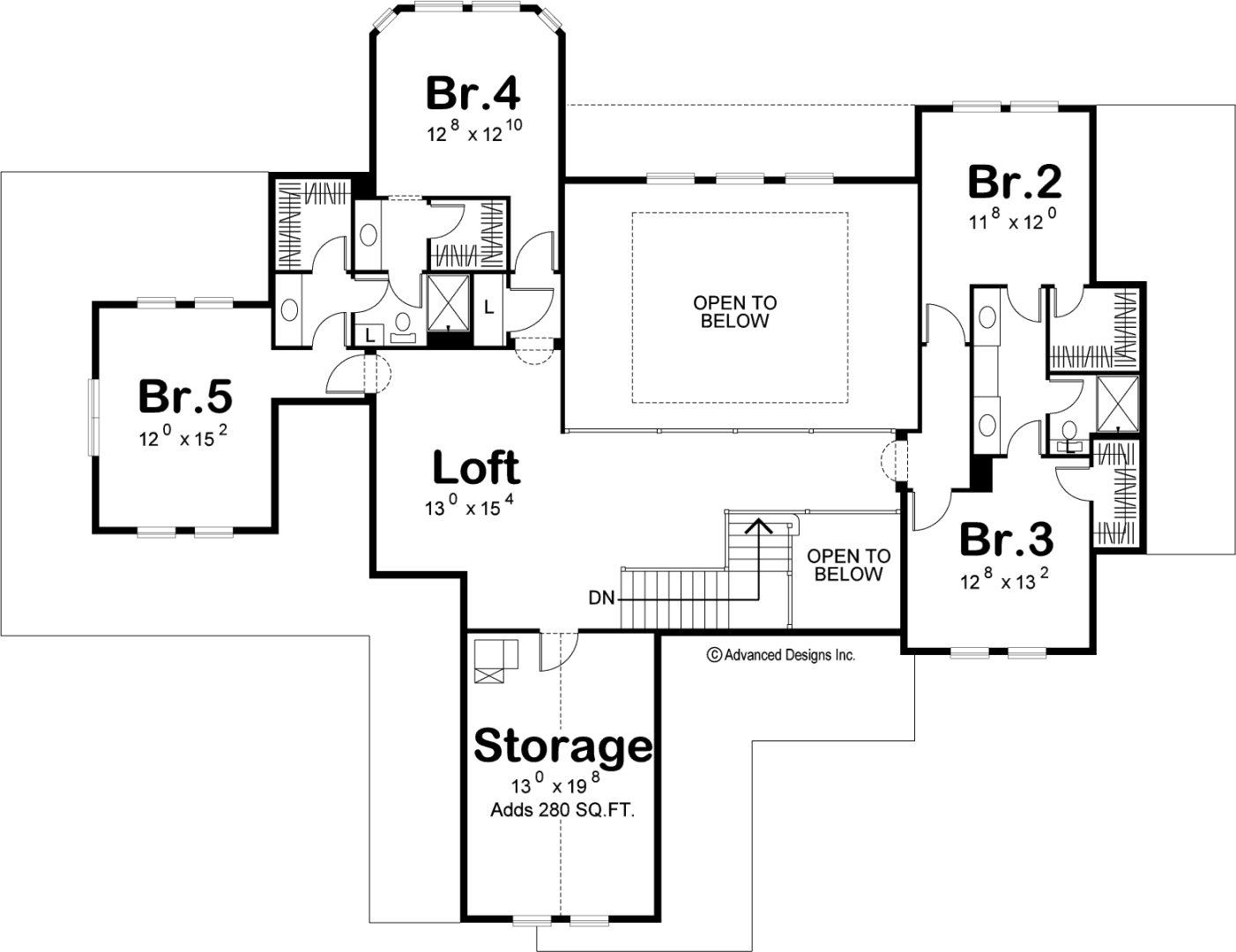 1.5 Story Mediterranean House Plan | Bartolini