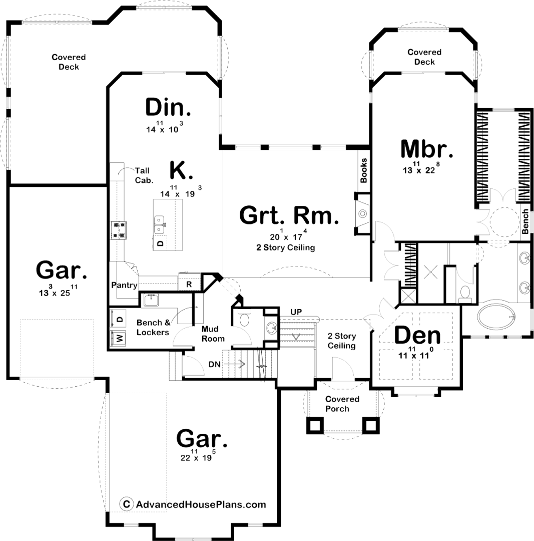 1.5 Story Mediterranean House Plan | Scottsdale