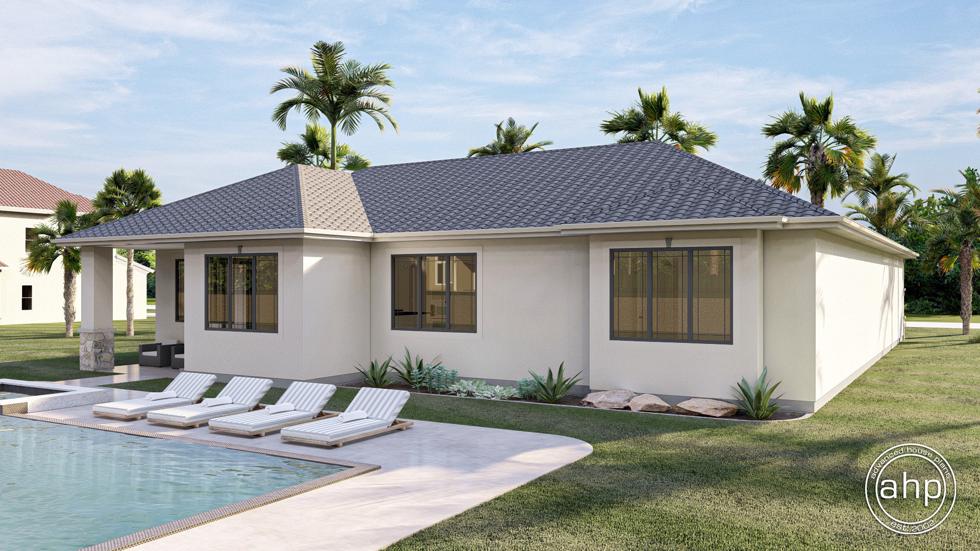 1 Story Mediterranean House Plan | Prescott