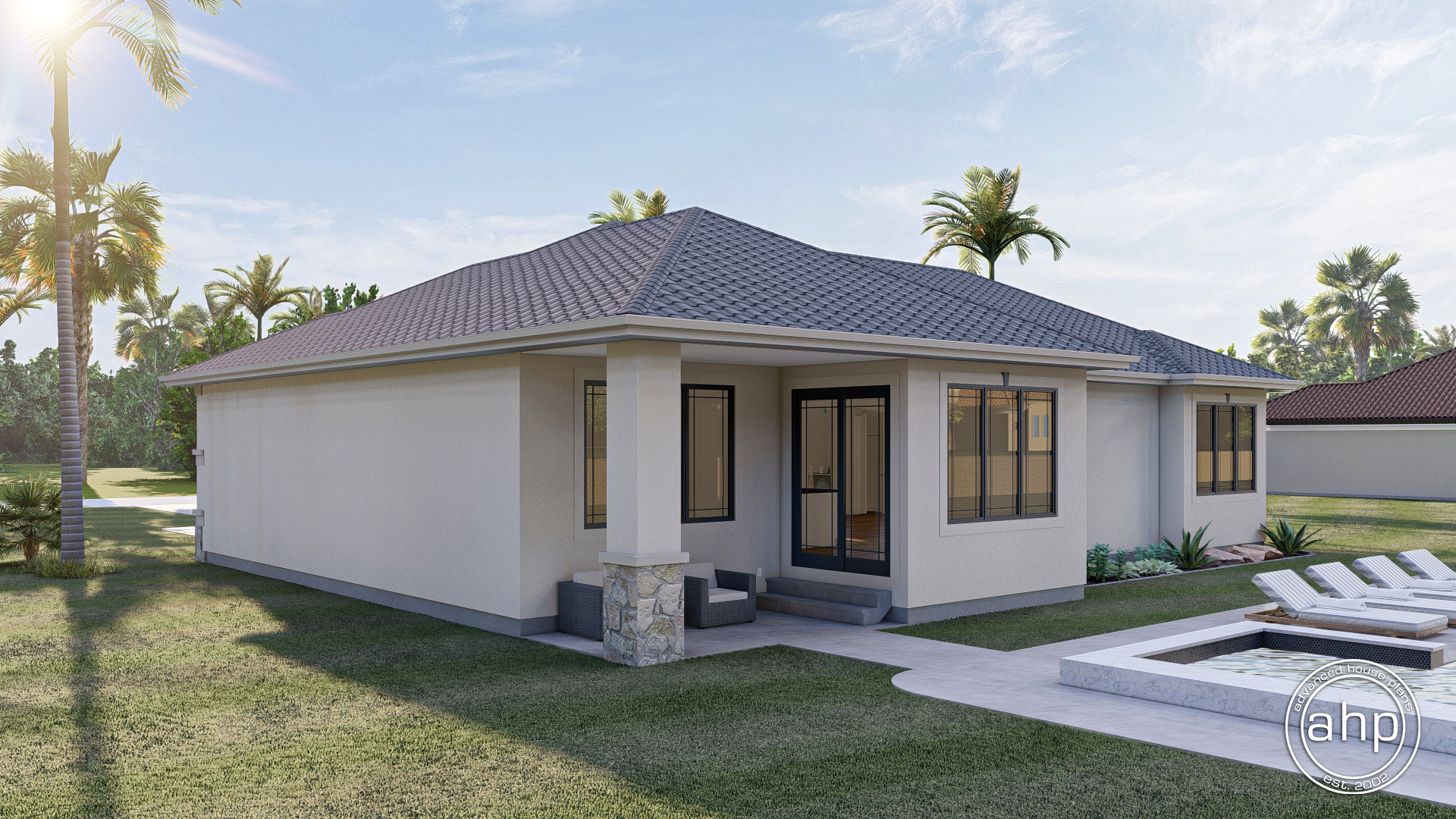 1 Story Mediterranean House Plan | Prescott