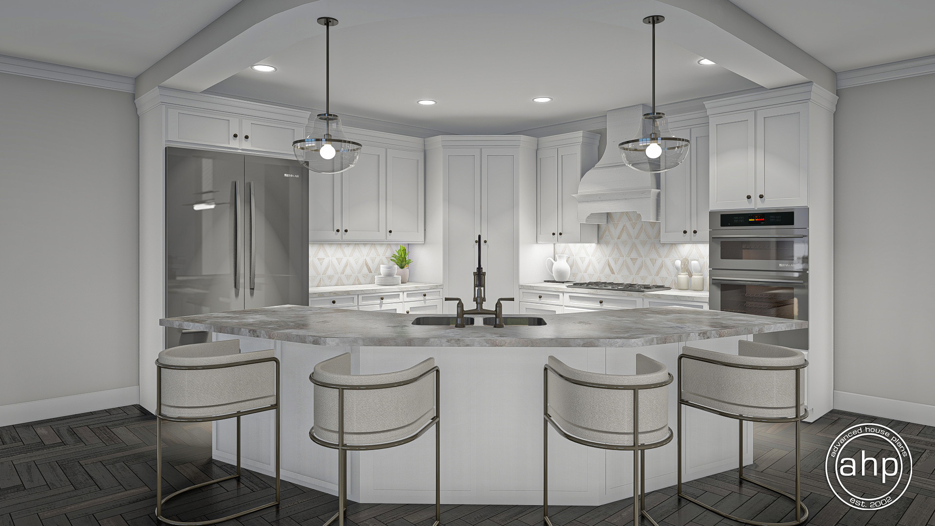 1 Story Mediterranean House Plan | Marleigh