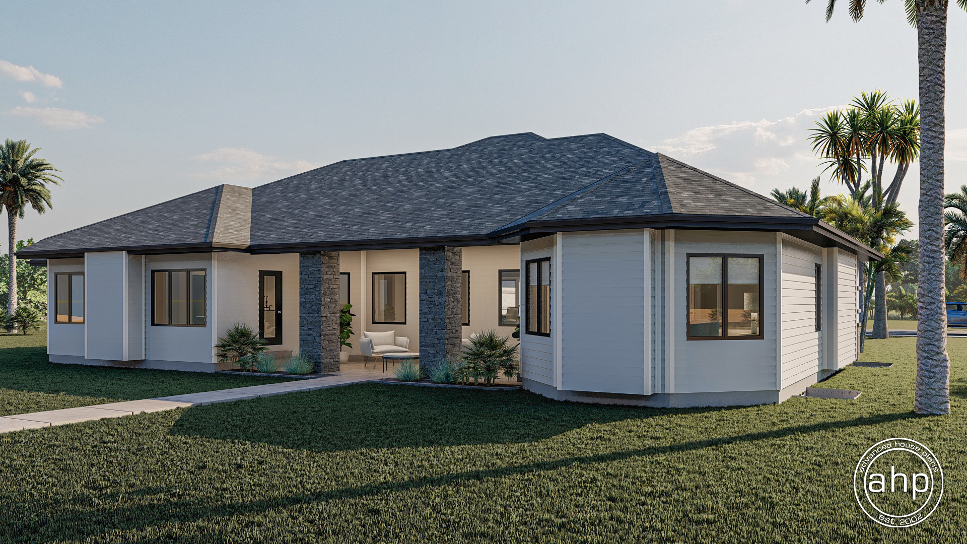 1 Story Mediterranean House Plan | Marleigh