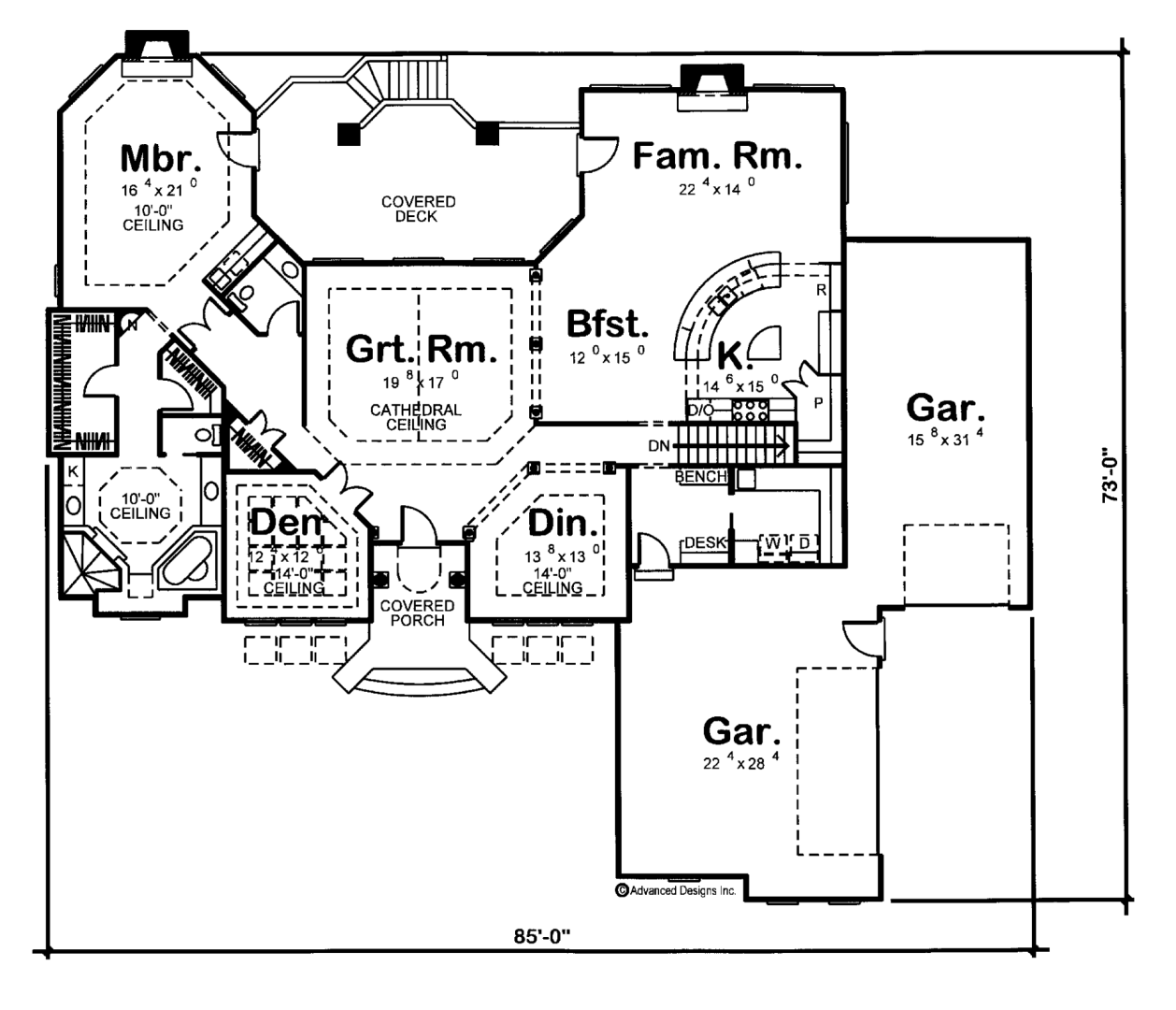 1 Story Mediterranean House Plan | Marleigh