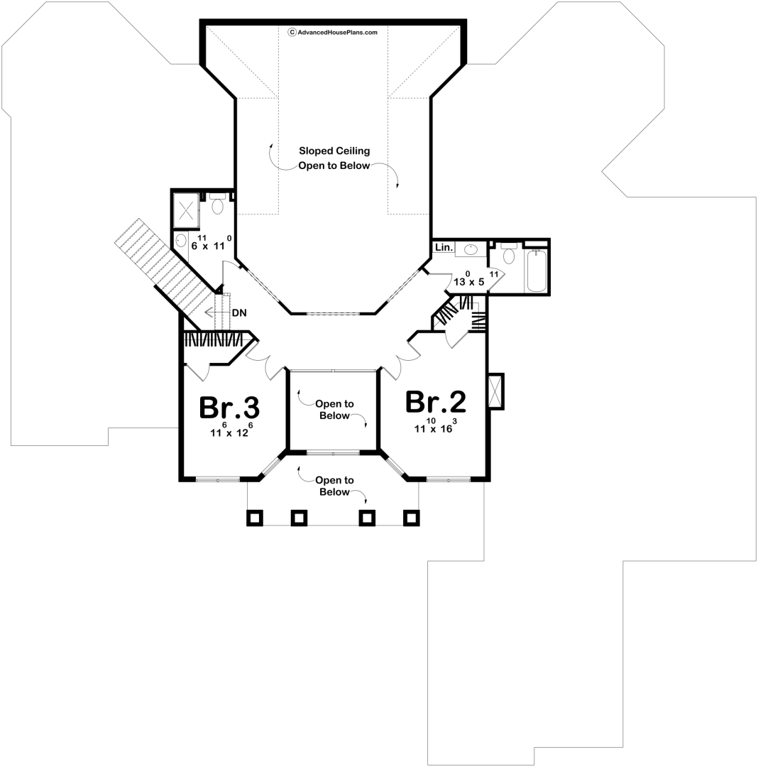 1.5 Story Mediterranean House Plan | Collamore