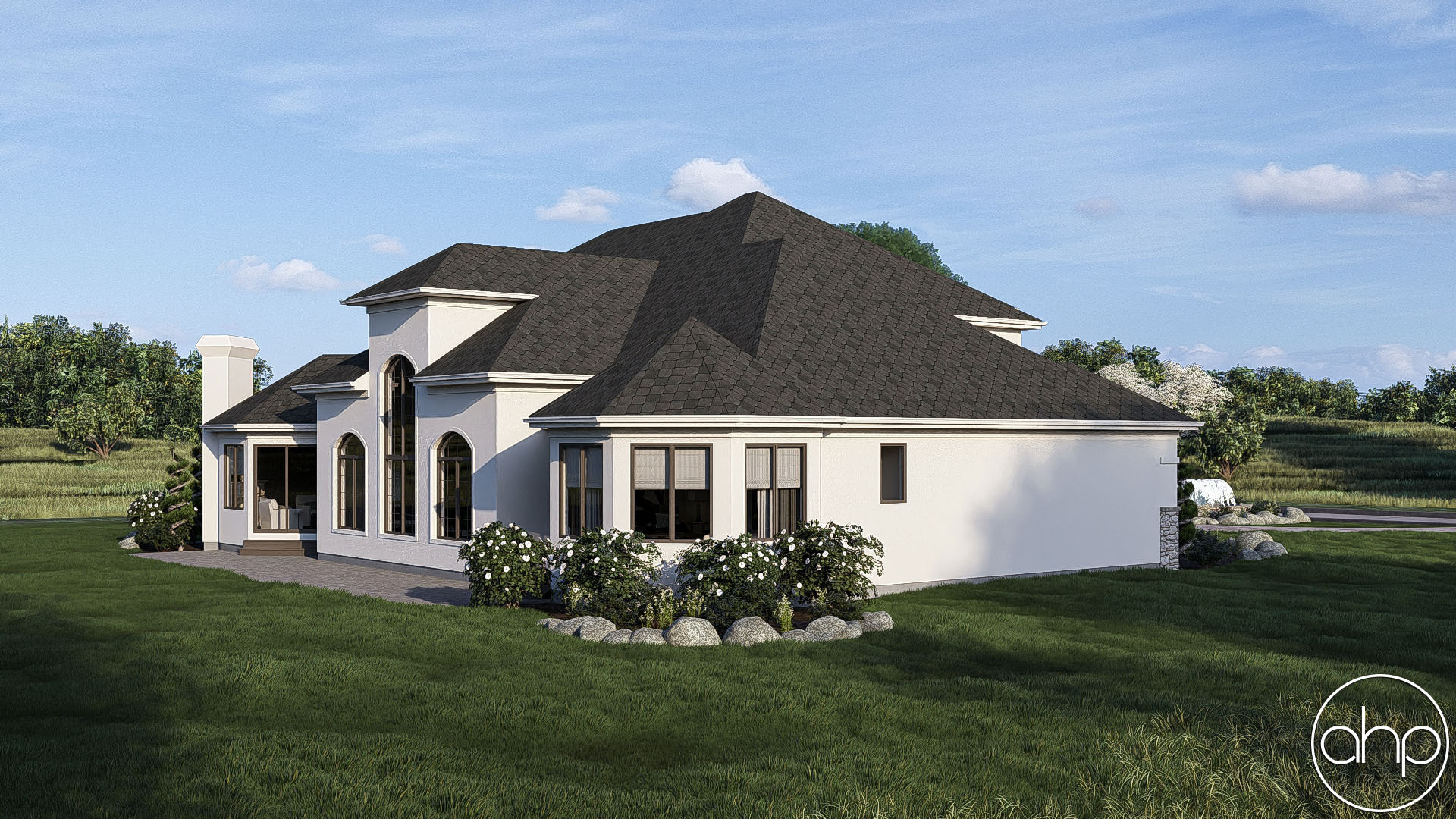 1.5 Story Mediterranean House Plan | Collamore