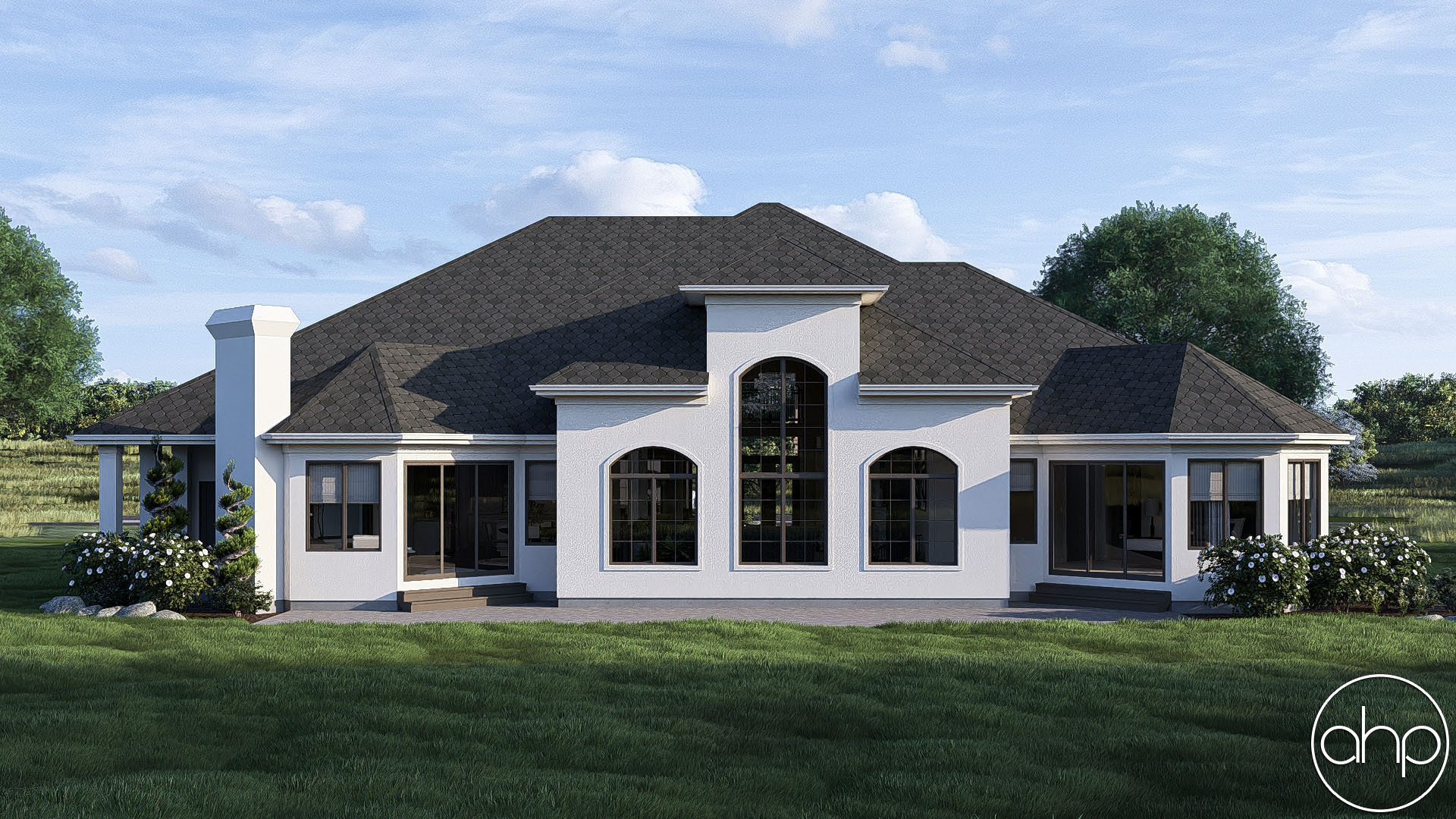 1.5 Story Mediterranean House Plan | Collamore