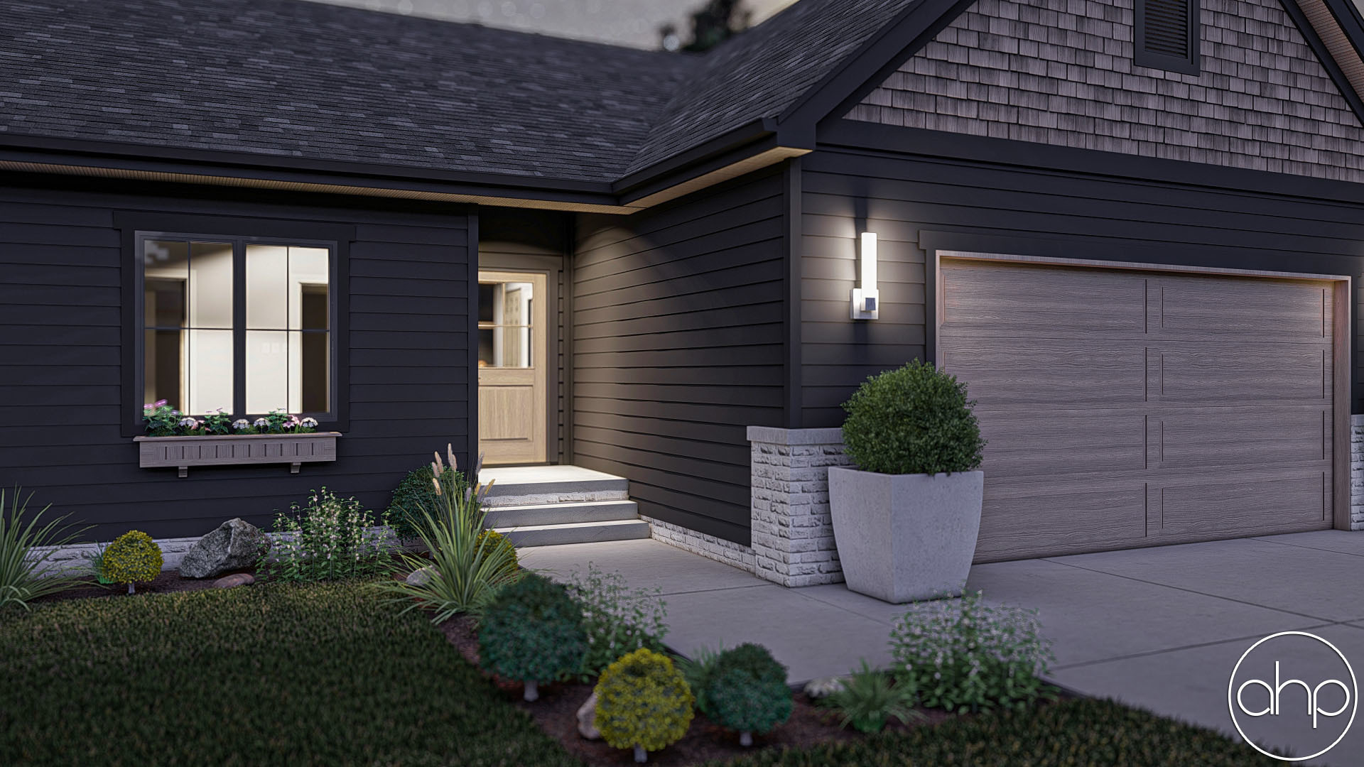 1 Story Multi-Family Traditional House Plan | Banks