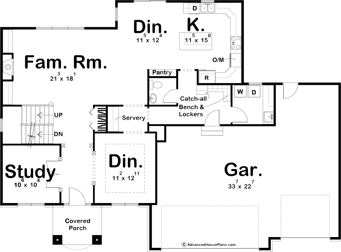 2 Story Traditional House Plan | Lundstrom