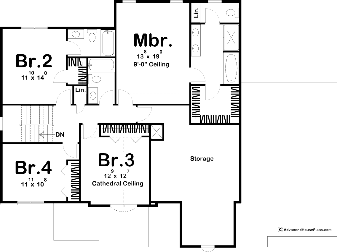 2 Story Traditional House Plan | Lundstrom