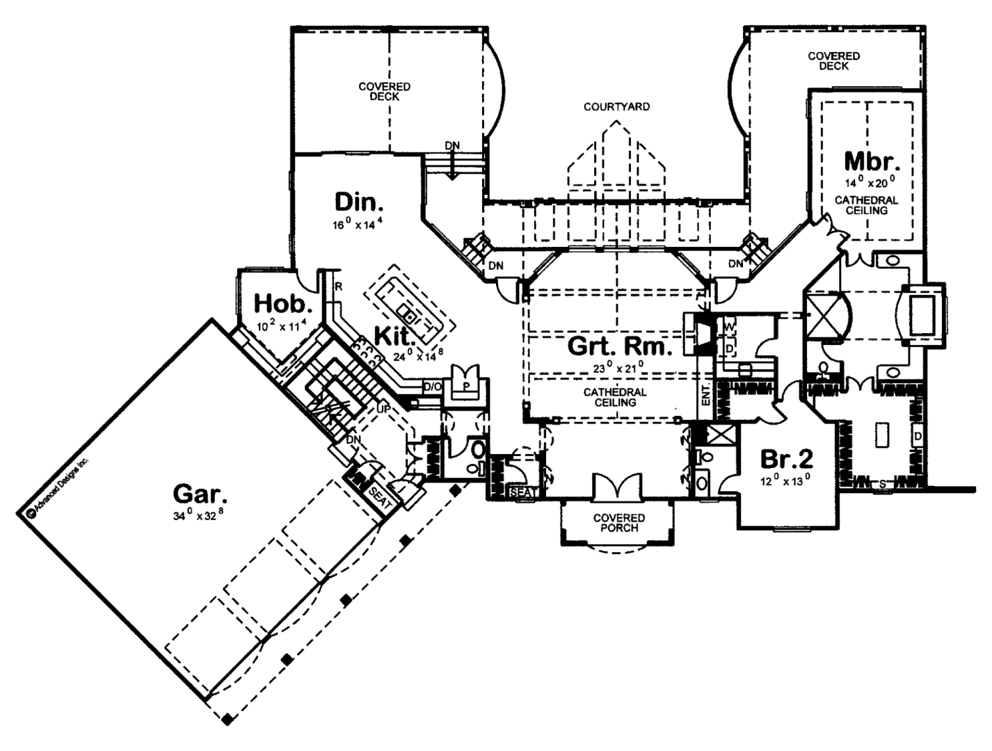 1.5 Story Traditional House Plan | Dupont Chateau