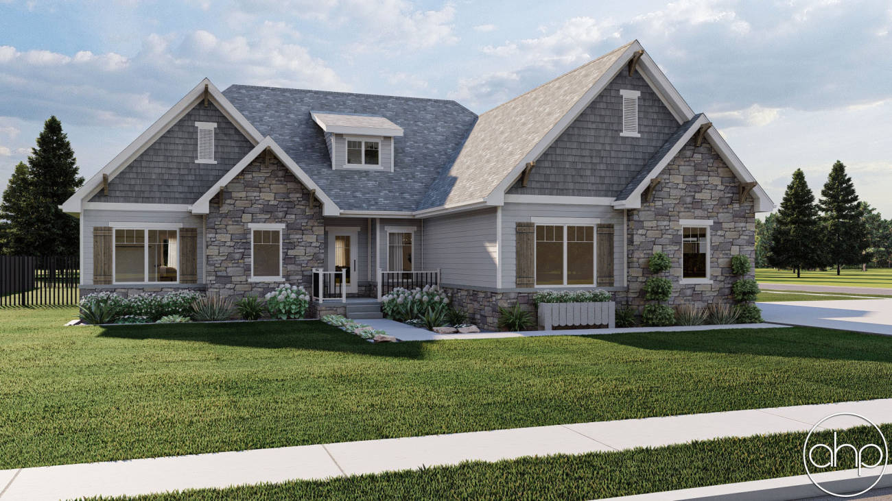 1 Story Traditional House Plan | Alexander