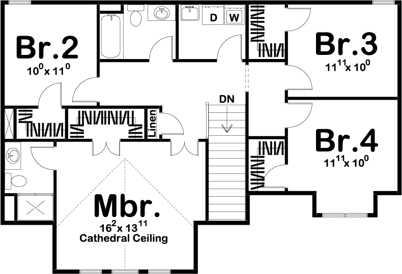 2 Story Cottage Style House Plan | Titus