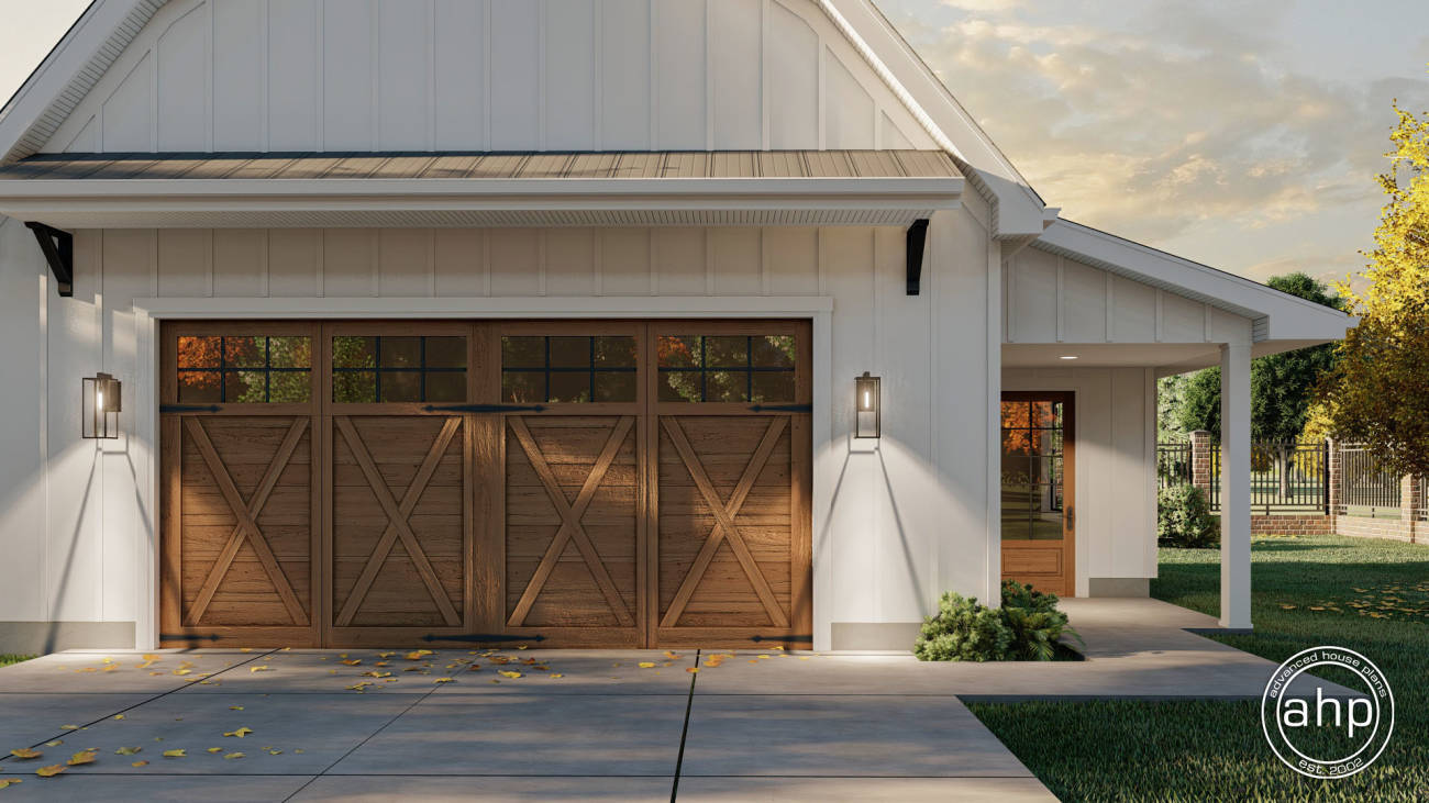 Modern Farmhouse Garage w/ Workshop