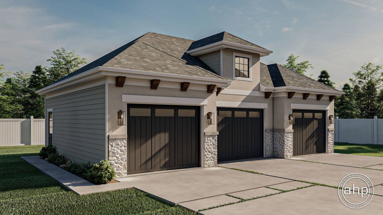 Mediterranean Style Garage Plan | Ackerman