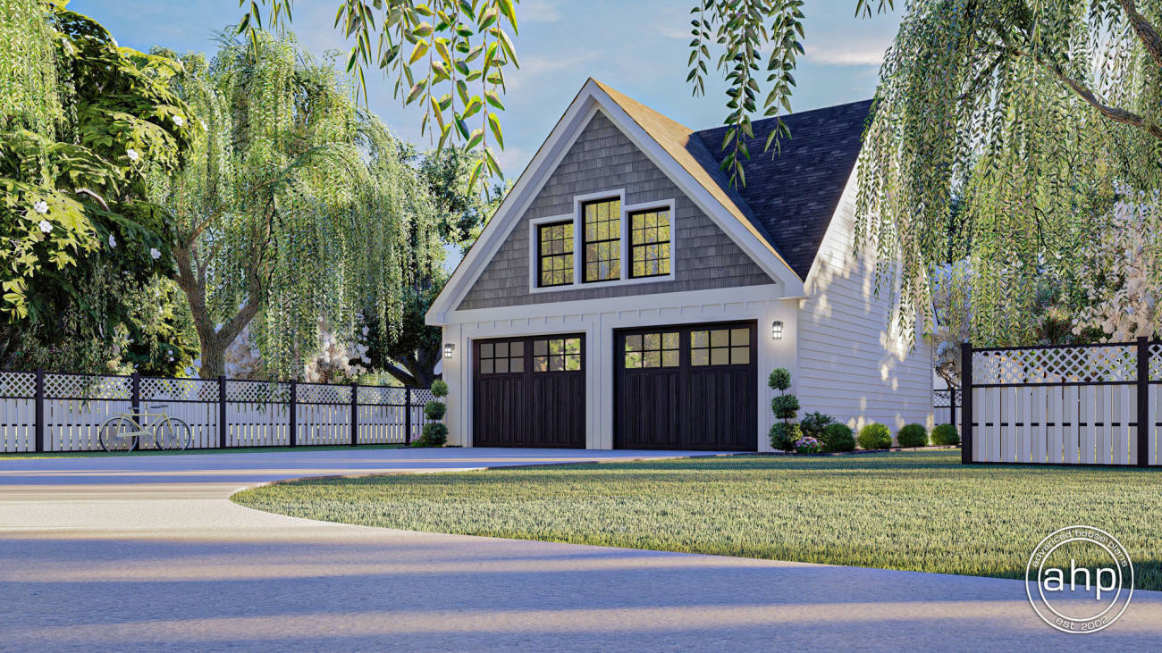 Craftsman Style 2 Car Garage
