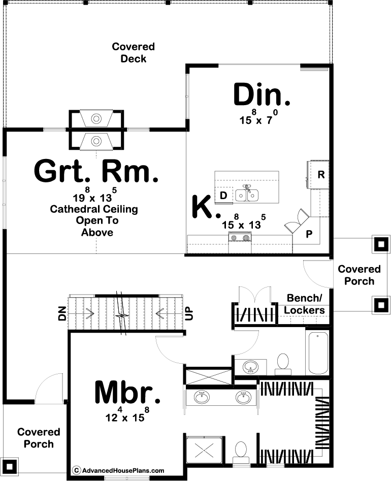 1.5 Story Craftsman House Plan | Richmond Creek