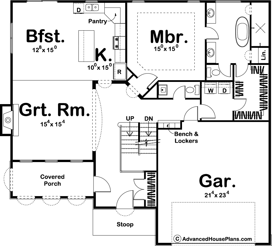 1.5 Story Tuscan House Plan | Primrose
