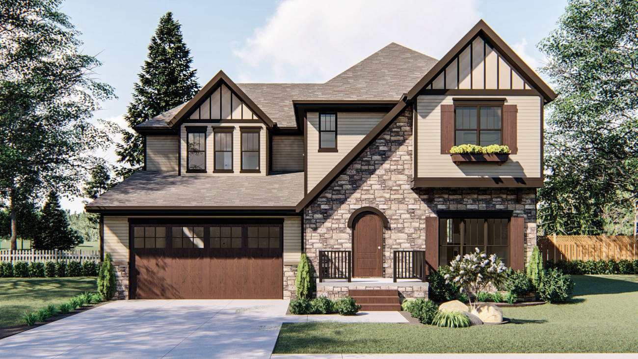 2 Story English Tudor House Plan | Paddock