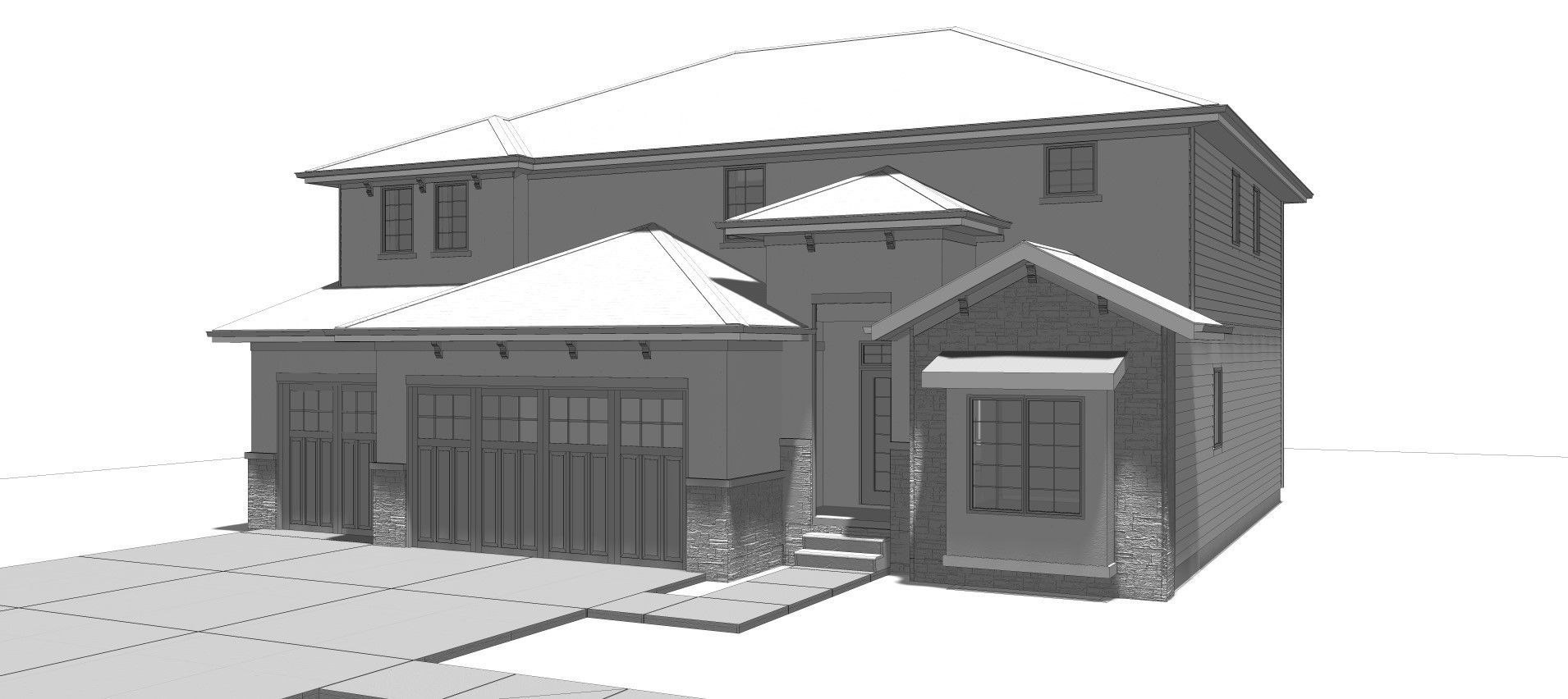 2 Story Mediterranean House Plan | Wallingford