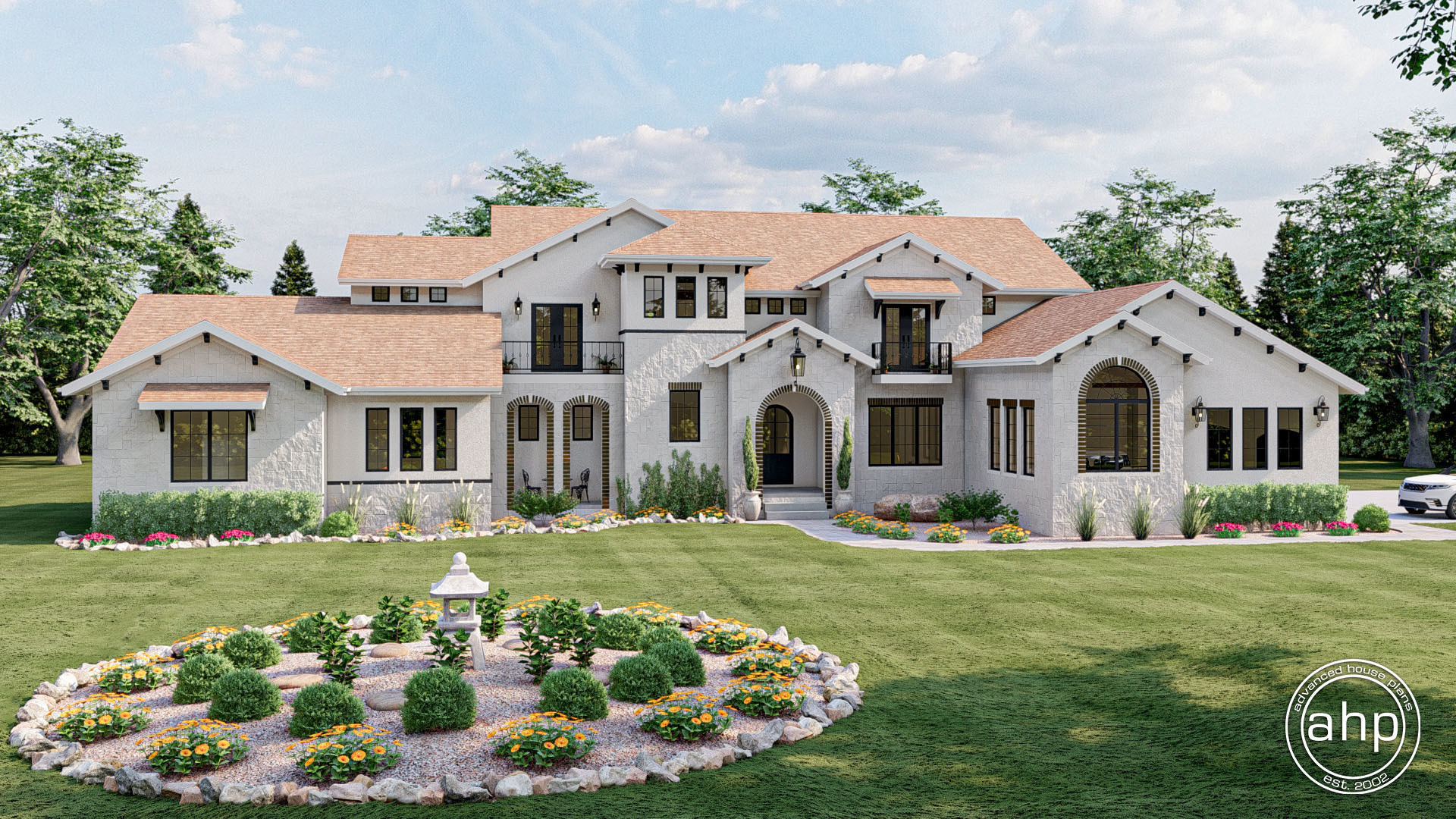 1.5 Story Mediterranean House Plan | LeGrand