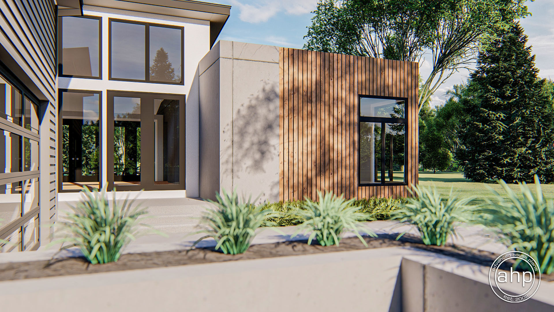 1 Story Modern House Plan | Valley Creek