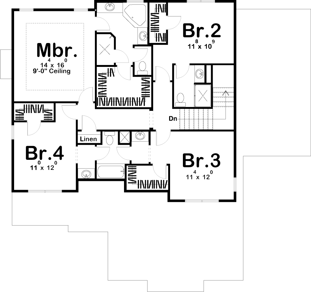 2 Story Prairie Style House Plan | Hollandale