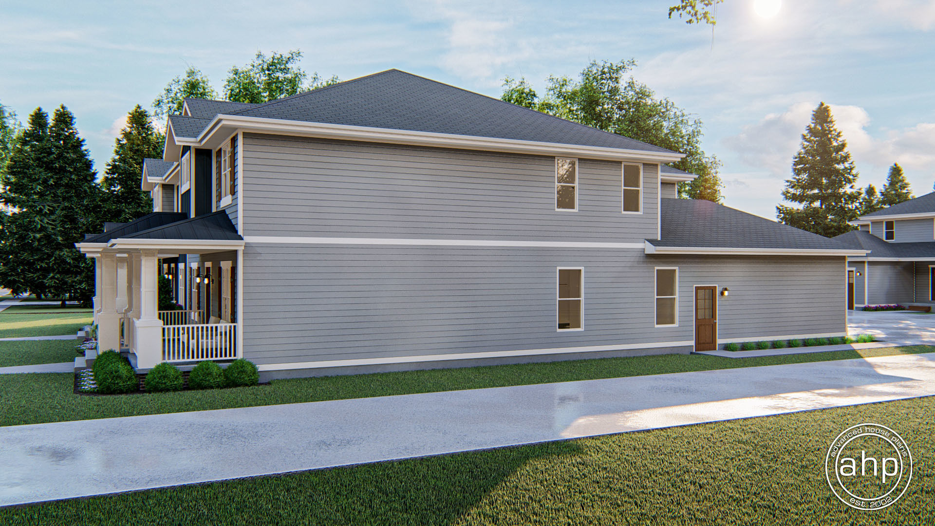 2 Story Multi-Family Craftsman House Plan | Arbor Gate