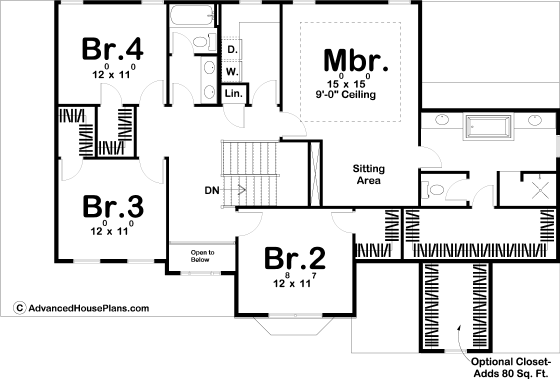 2 Story Traditional House Plan | Johnson Farm