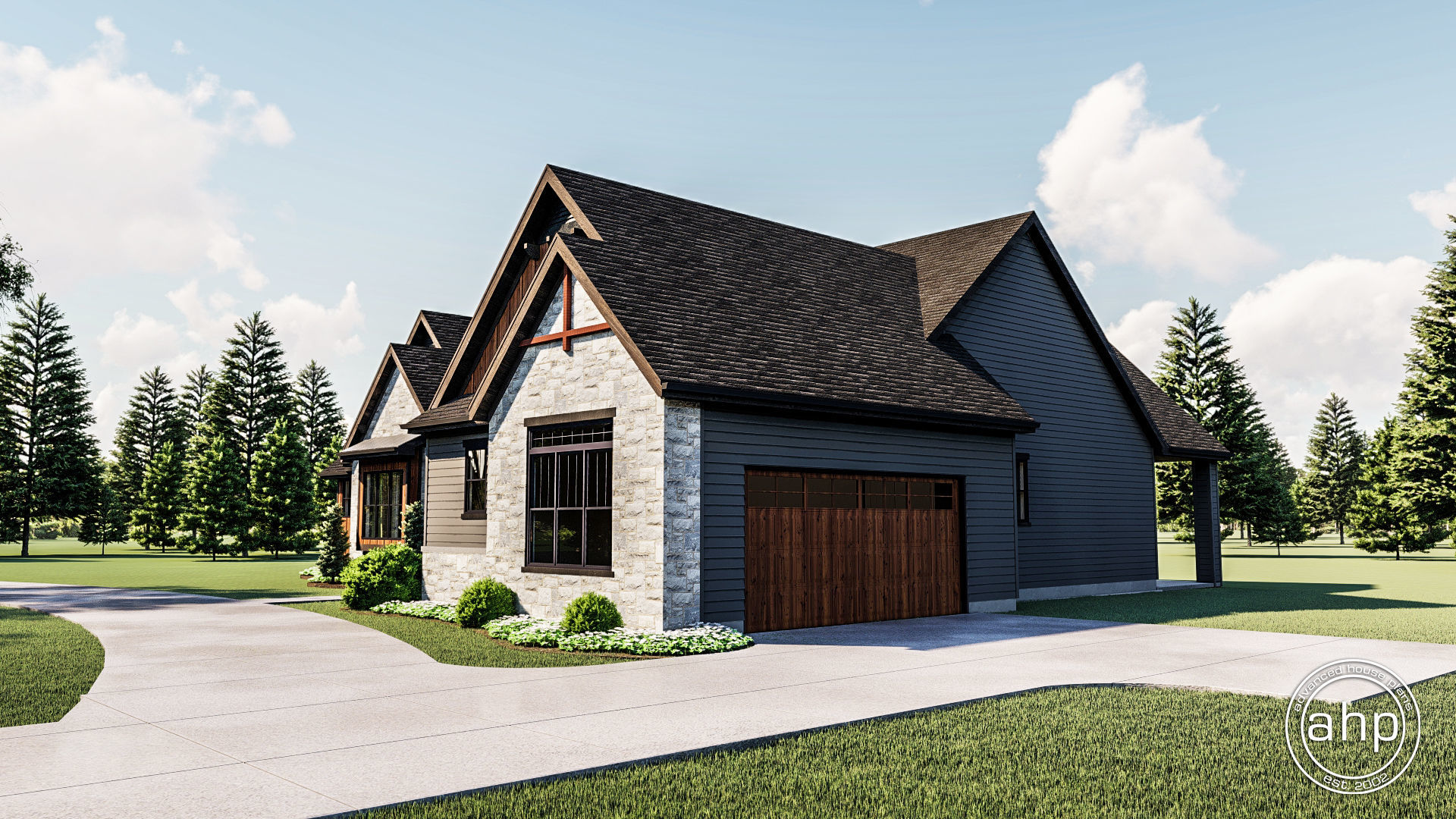 1 Story Craftsman House Plan | Fire Ridge