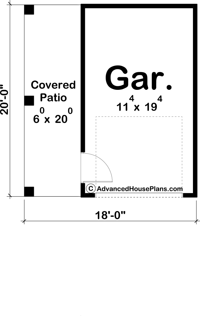 1 Car Garage Plan | Foltz