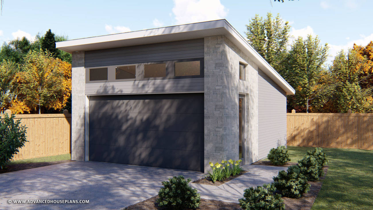 1 Car Garage Plan | Pelini