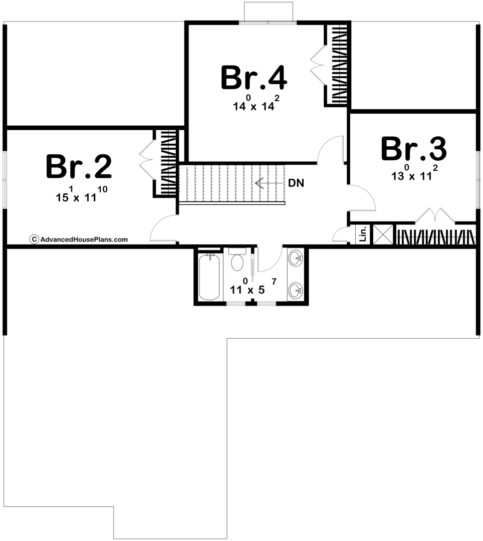 1.5 Story Craftsman House Plan | Simpson