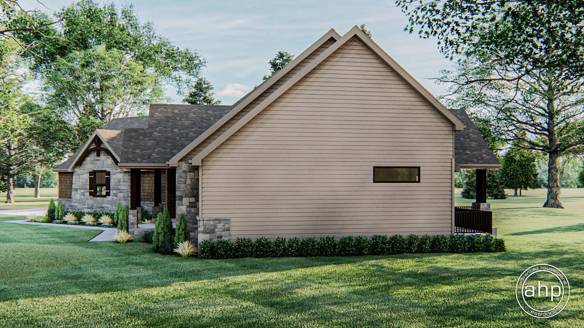 1 Story Craftsman House Plan | Manchester