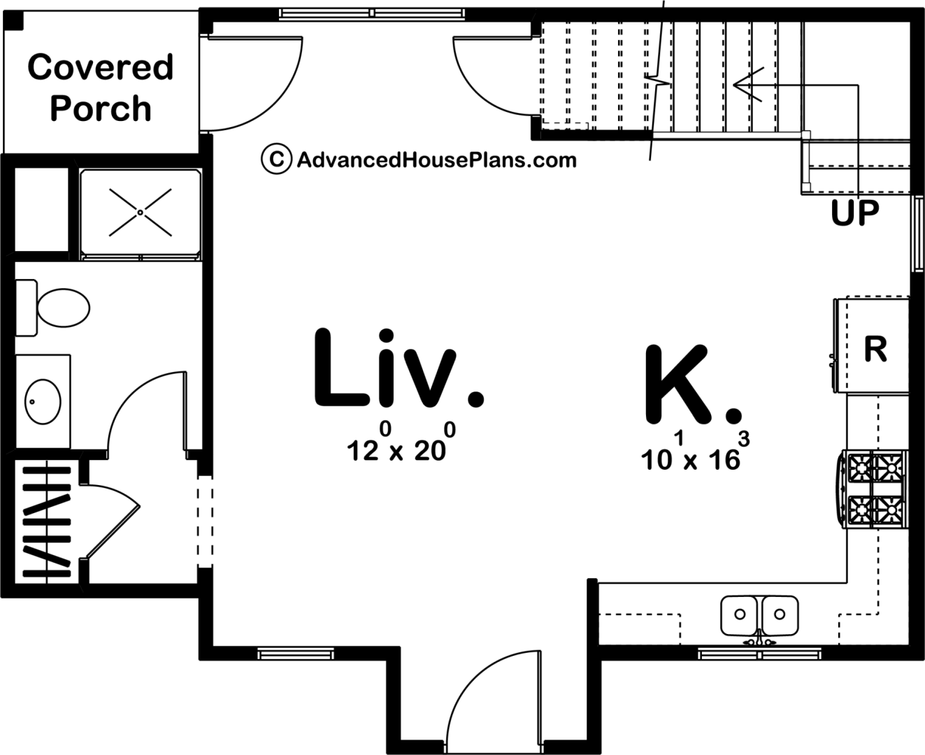 Traditional Style Cabin Plan | Sanders