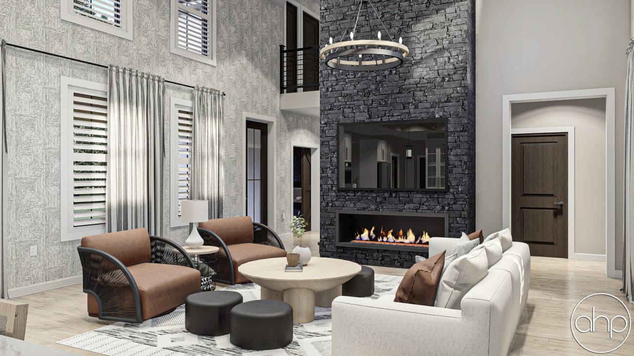 1 1/2 Story Modern Farmhouse House Plan | Rochester, image size:1300x731