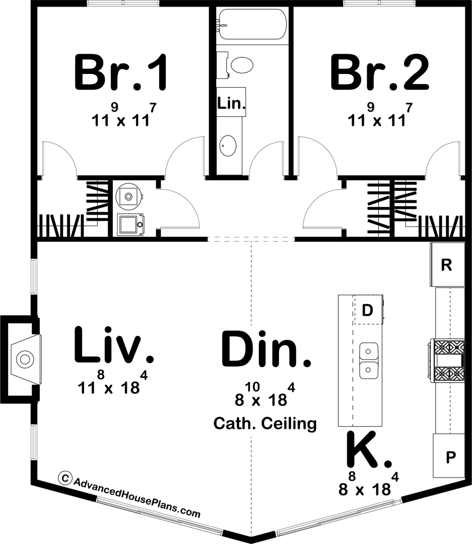 Modern Style Cabin Plan | Oxford