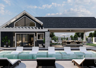 Pool House Plan | Teton