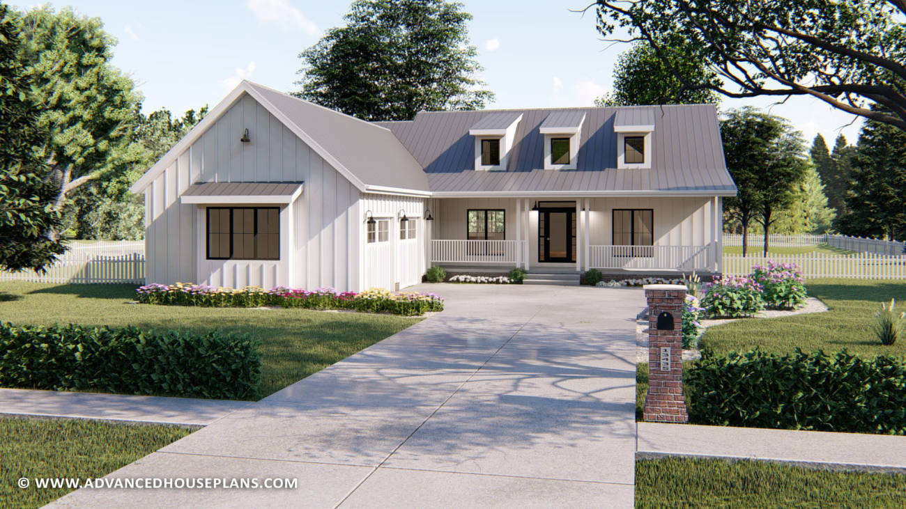 1 Story Modern Farmhouse House Plan | Montgomery