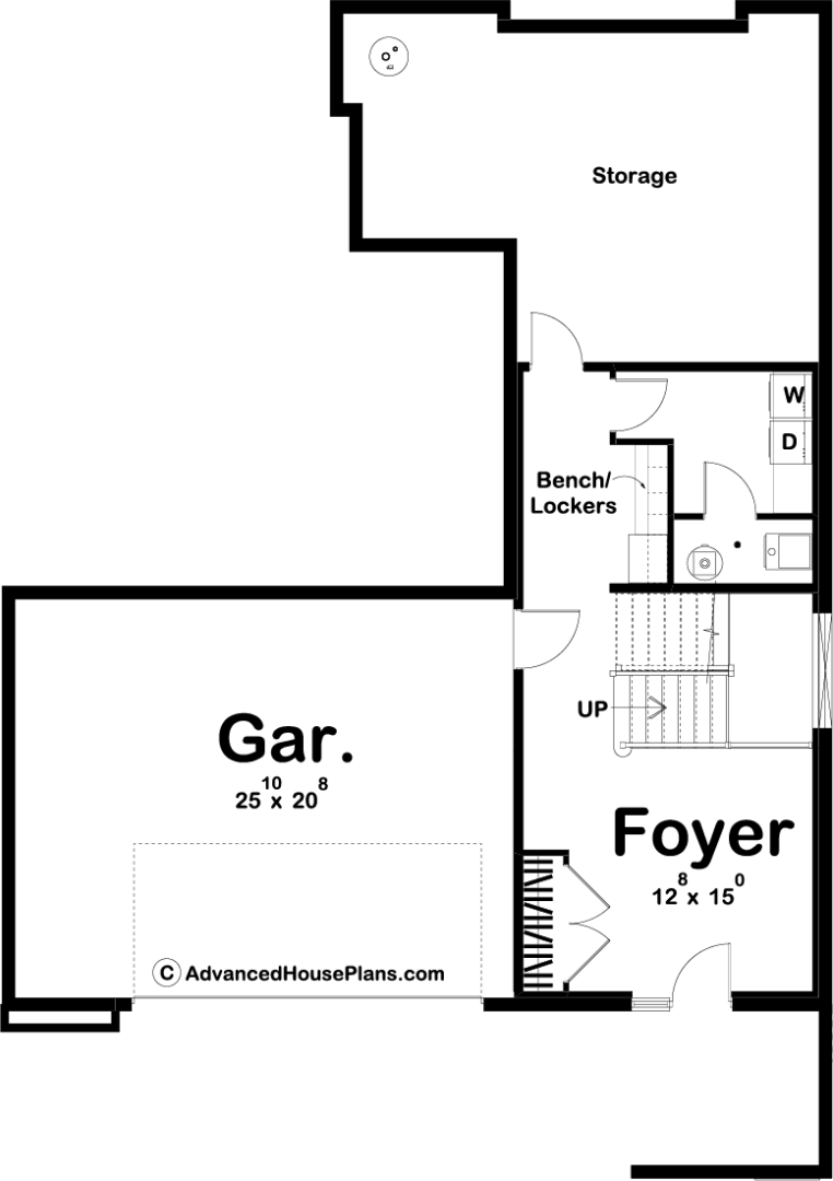 1.5 Story Modern House Plan | Aubrey