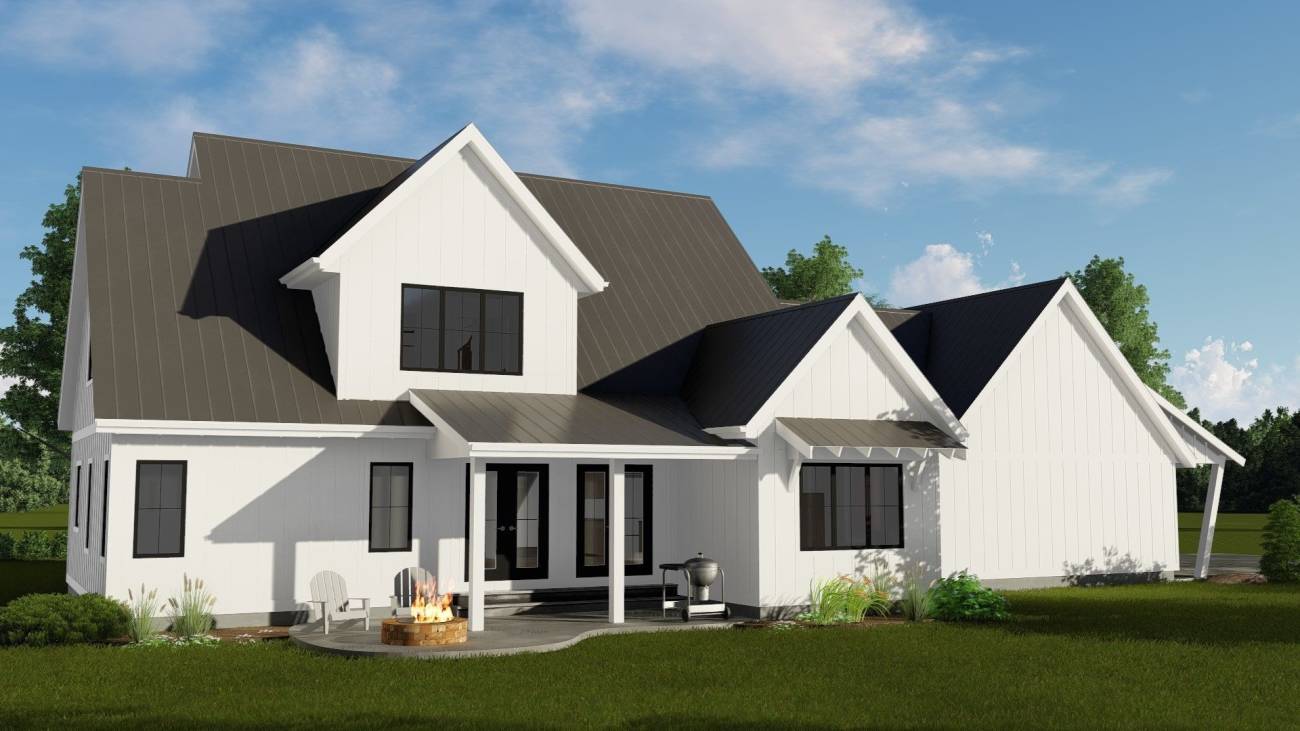 1.5 Story Modern Farmhouse Plan | Wrigley Farms