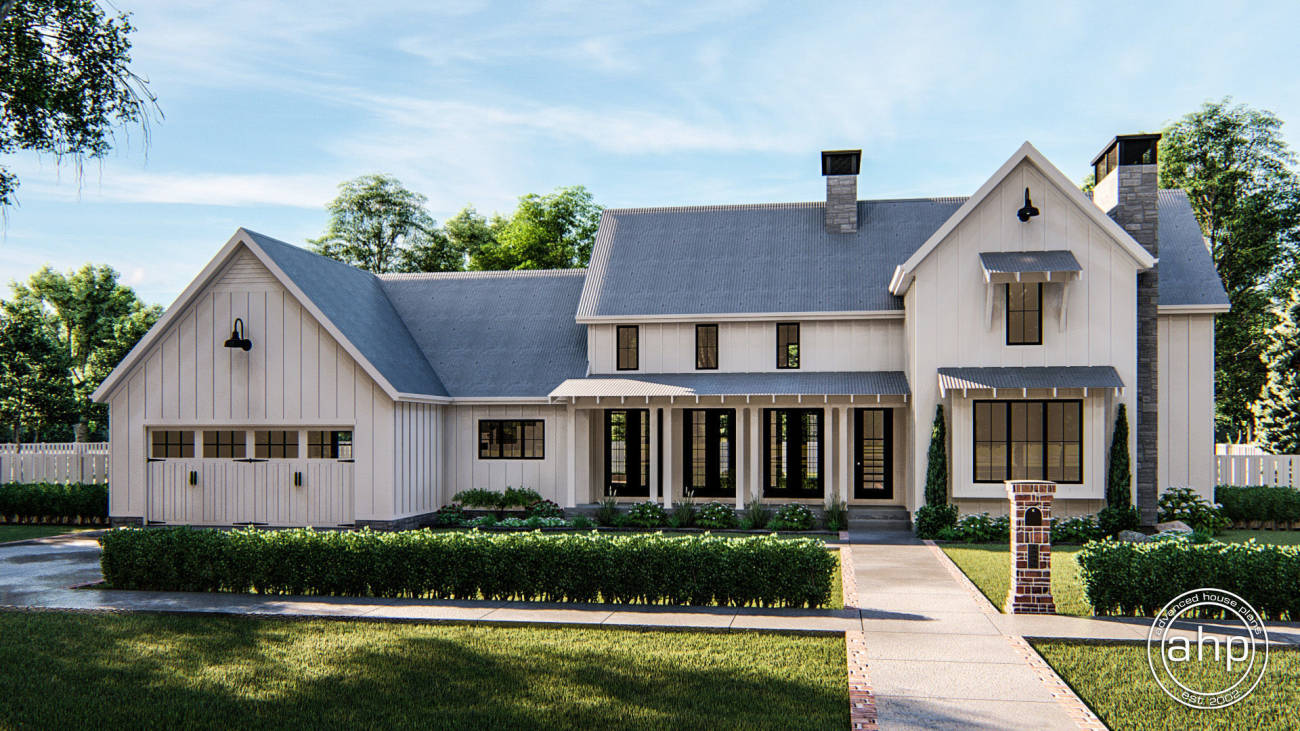 1.5 Story Modern Farmhouse Plan | Rosewood