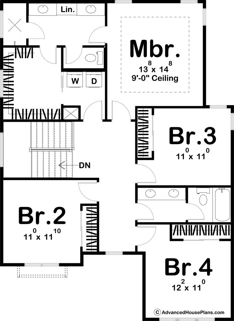 2 Story Modern Farmhouse Style Plan | Joelle