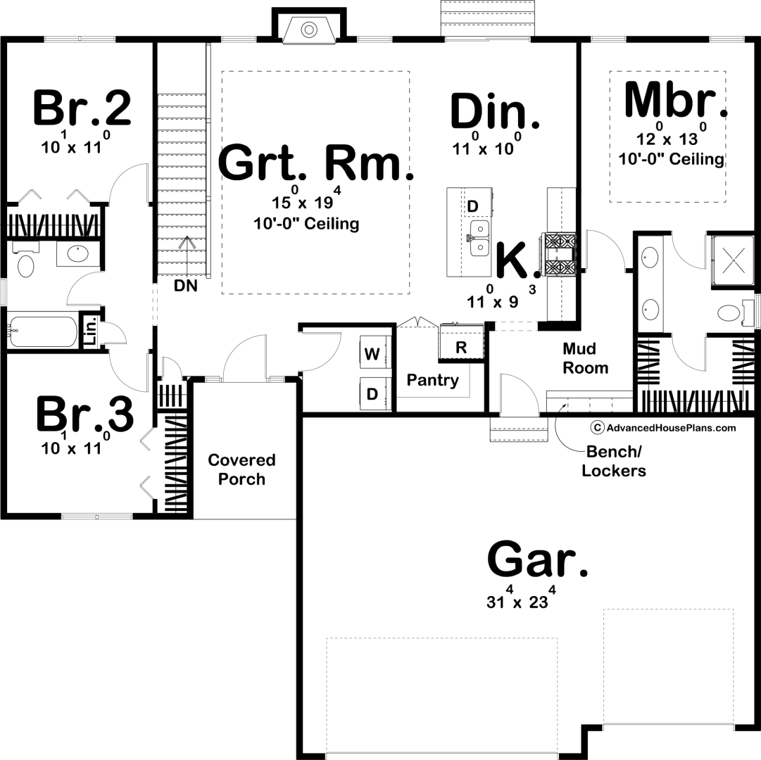 1 Story Modern Farmhouse Plan | Sheffield